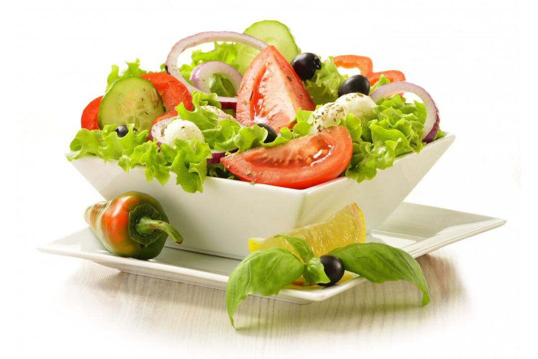 U danima od povrća hemijske dijete možete pripremiti ukusne salate