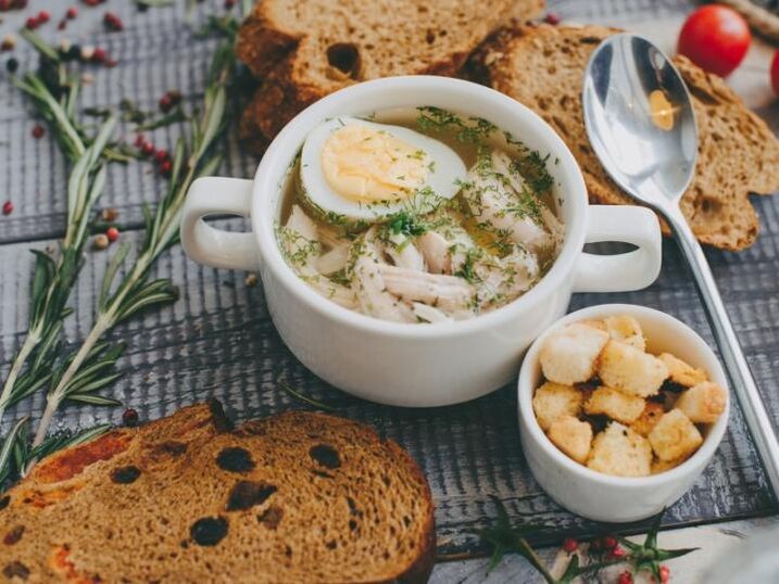 pileća supa sa jajima za proteinsku dijetu